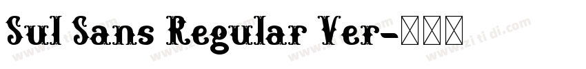 Sul Sans Regular Ver字体转换